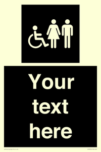 Custom information: black panel disabled female and male